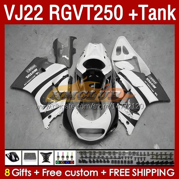 OEM Fairings  Tank For SUZUKI RGV250 SAPC VJ22 RGVT250 RGV-250 VJ 22 160No.141 RGV RGVT 250 CC 90 91 92 93 94 95 96 RGVT-250 1990 1991 1992 1993 1995 1996 Fairing white grey