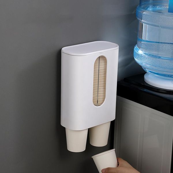 Kancalar Dispenser Kupa Tutucular Otomatik Olarak Çıkarıcı Tek Kullanımlık Plastik Kağıt Su Tutucusu