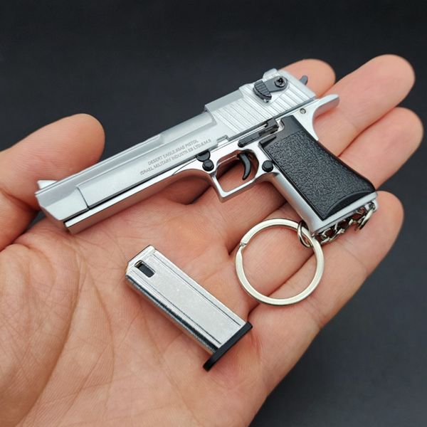 Desert Eagle Matt Metall Pistole Pistole Modell Qualität abnehmbare Miniaturmodelle Spielzeug Schlüsselanhänger Anhänger Geschenk 1157