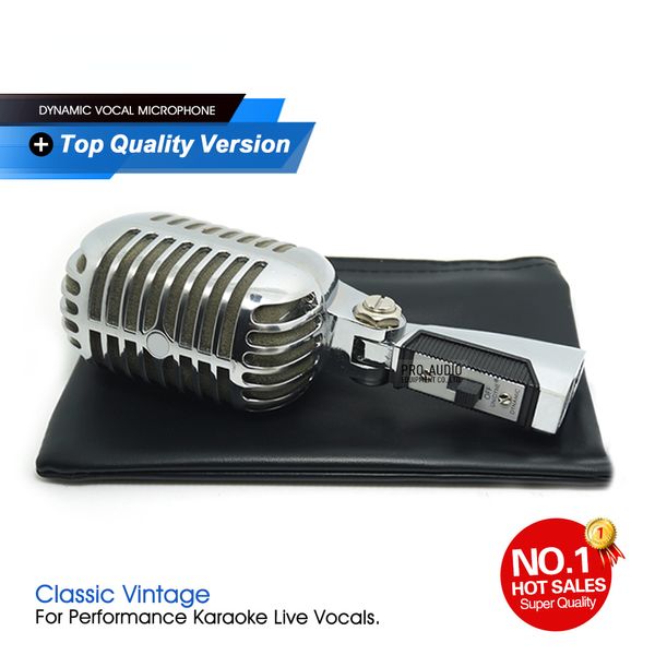 Microfone com fio profissional 55sh 55shii Classic Vintage Style Dynamic Mic for Live Vocals Karaoke Performance