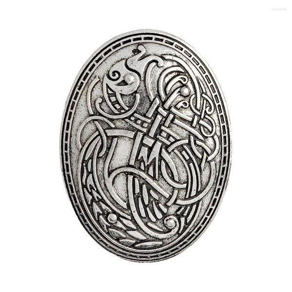 Broches viking norse escudo broche pino para mulheres homens fivela fecho roupas fixadores cachecol manto clipe traje jóias266d