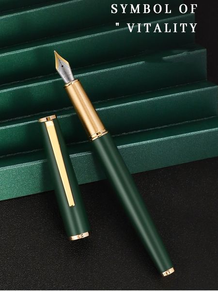 Penne stilografiche Jinhao Serie 95 Penna Design retrò Materiale metallico Clip elegante Pennino fine Scrittura Ufficio Affari Firma Scuola A6267 221007