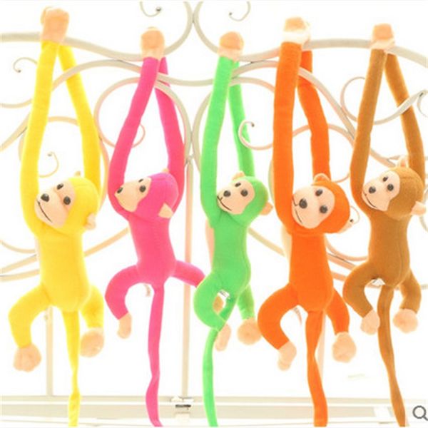 Mantagens Monkey Plelighy Toys Infant Candy Color Longo Braço Tail Monkey Dolls