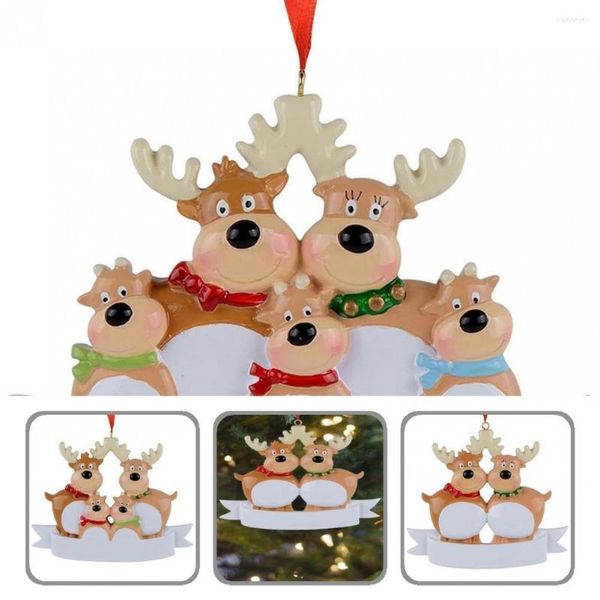 Decorações de Natal decorativas de tamanho minúsculo penteado estatueta de alces para decoração