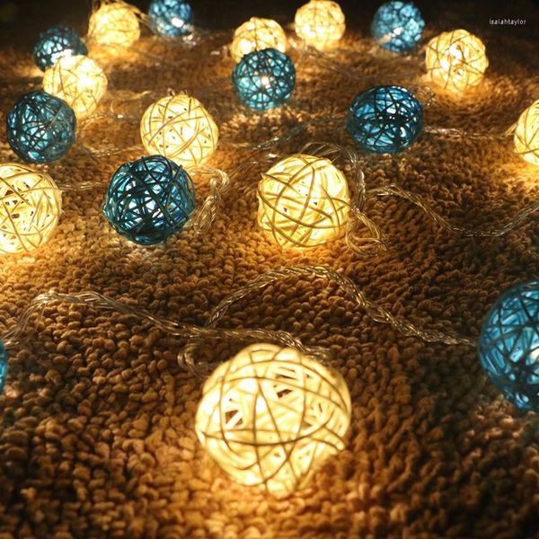 Strings caixa de bateria 4m 20leds lantern string leve sepak takraw decoração romântica lâmpada bola quarto quarto