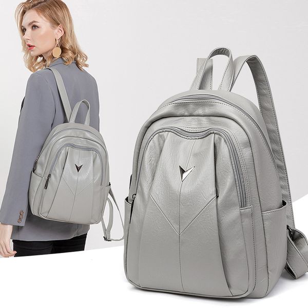 Frauen Männer Rucksack Stil Echtes Leder Mode Casual Taschen Kleine Mädchen Schultasche Business Laptop Rucksack Lade Rucksack Rucksack SportOutdoor packs 6641