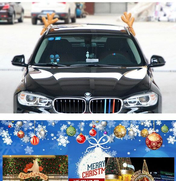 Decorazioni natalizie Decorazione per auto Ornamento pendente in peluche appeso a corna Rudolf Renna Jingle Bells Natale