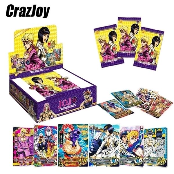 Giochi di carte Anime giapponesi Bizarre Adventure Collezione di personaggi rari s box Gioco da collezione per bambini Regali per bambini 221006