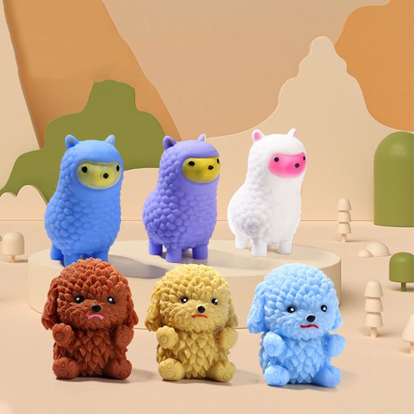 Alpaca Giocattolo sensoriale Impastare Agitarsi Giocattoli Bambola Palla di decompressione Manuale Giocattolo antistress Simpatico orso impertinente Regalo di compleanno per bambini