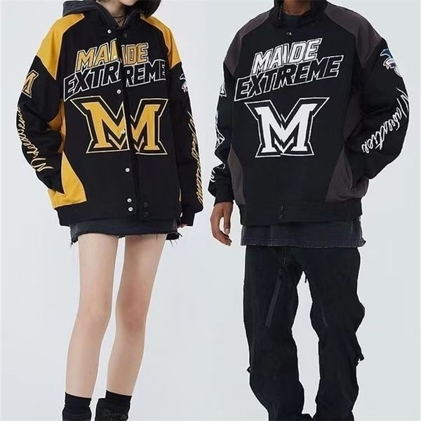 Мужские куртки American Awumn Y2K Design Motorcycle Jacket Мужчины и женщины свободны от Hiphop Racing Baseball Emiform Top 221006