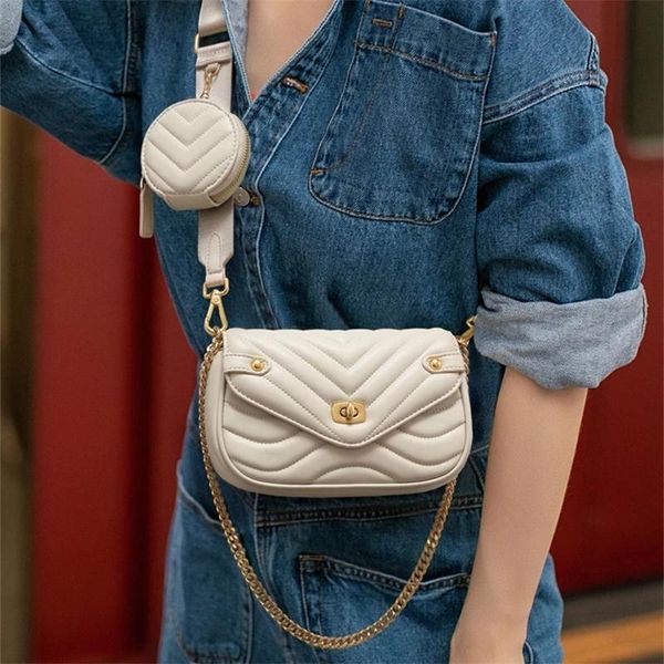 Kadınlar için küçük PU deri akşam çantası 2022 Yeni Çanta ve Çantalar Kadın Seyahat Crossbody Bag Bayanlar Zincir Sling Bag