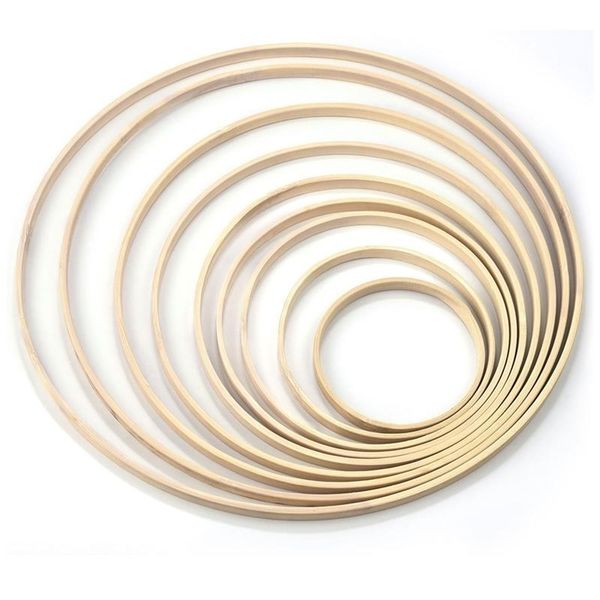 OUTROS EVENTOS FESTIVOS DE EVENTO 10pcs anel de bambu Círculo de madeira Round Catcher Decor de casa Diy Hoop para Wreath Wreath House Jardim Planta pendurada Cesta 221007