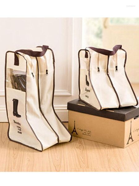 Aufbewahrungstaschen PVC Koreaner Reiseschuhbag Home Stiefel wasserdicht sichtbare Staubabdeckung Verpackung für Schuhe Paket