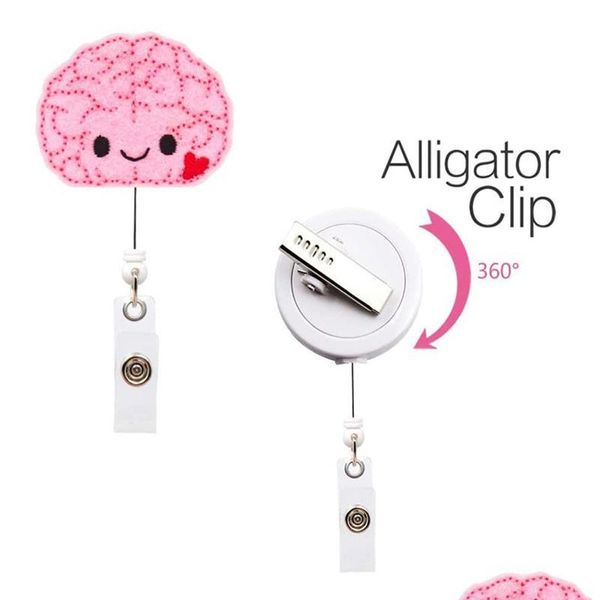 Andere Modeaccessoires Ärzte Krankenschwester Büro Brain Badge Reel Retractable Pl Id Lanyard Namensschild Kartenhalter Schlüsselanhänger Kettenclips 7 Dh2Yu