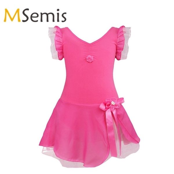 Dancewear Kids Girls Ballet Dress Costume da bagno per ballare Tutu Body Fancy Costume Girl Ginnastica Ballerina Abbigliamento 221007