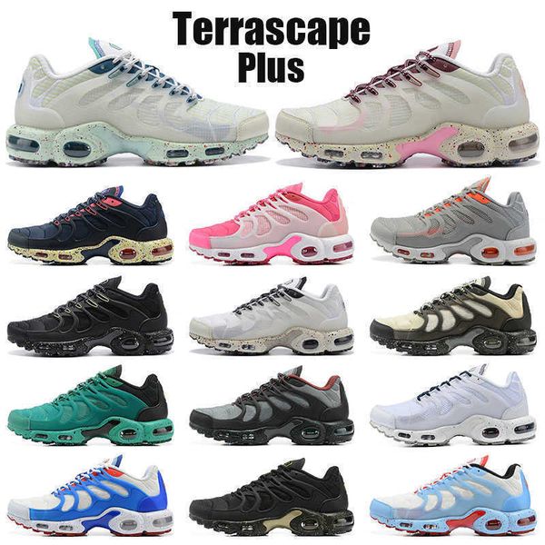 OG Plus Terrascape TN Mens Running Sneaker Sneaker Tan Burgundy Sea Glass Sea Lime Mint Mint Verde Pérola Twist Tropical Tropical Navy Peachy Huesjordon NK