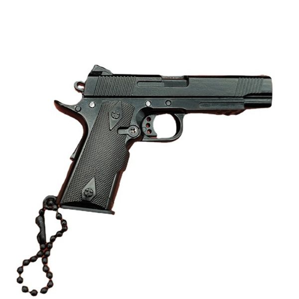 1911 Pistol Toy Gun Model Keychain Full Metal Shell Alloy não pode atirar no presente de aniversário de menino 1163