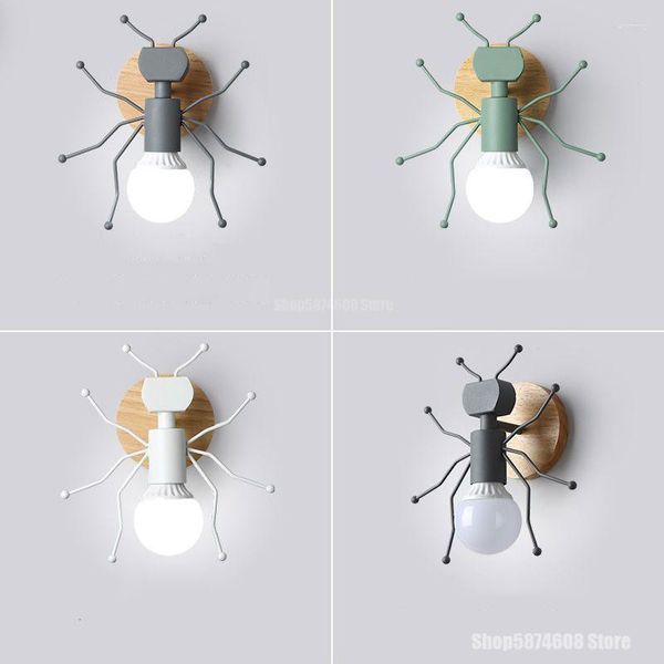 Lampada a parete Cartoon Nordic ANT ANT ANT COMPLEGNO LAMPAZIONI DECORAZIONI DEL MADULO DELLA VIVERE SCONTO CORRIDORE