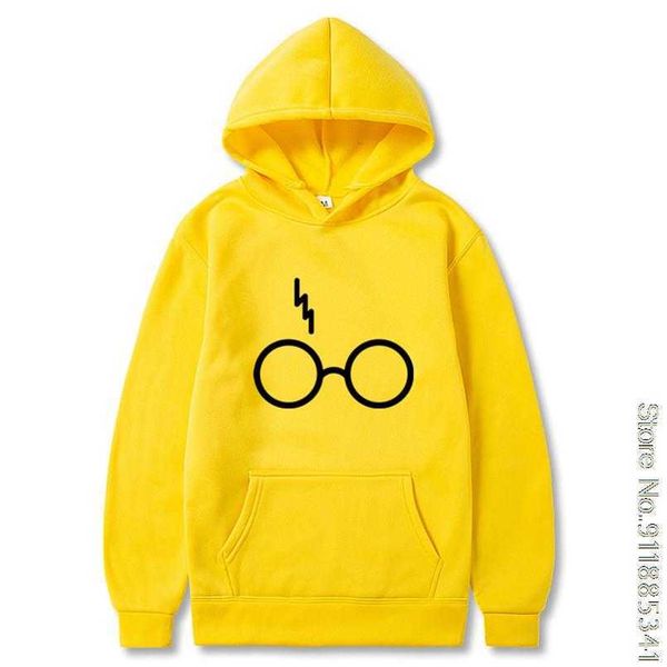 Erkek Hoodies Sweatshirts Harrys Potters Hoodies Sweatshirts Erkek Kadın Gözlükler Kış Polar Uzun Kollu Hoodie Ceket Harajuku Kapüşonlu Sudadera Hombre T221008