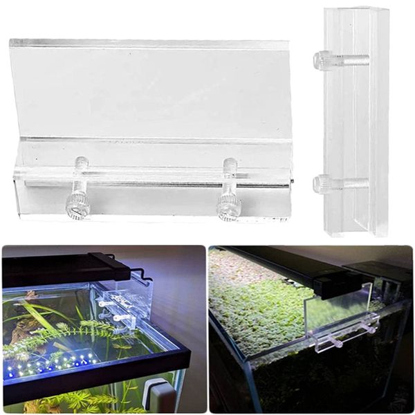 Aqu￡rios Ilumina￧￣o 2pcs Clear acr￭lico tanque de peixes LED LEITO LUZ DE LUZ