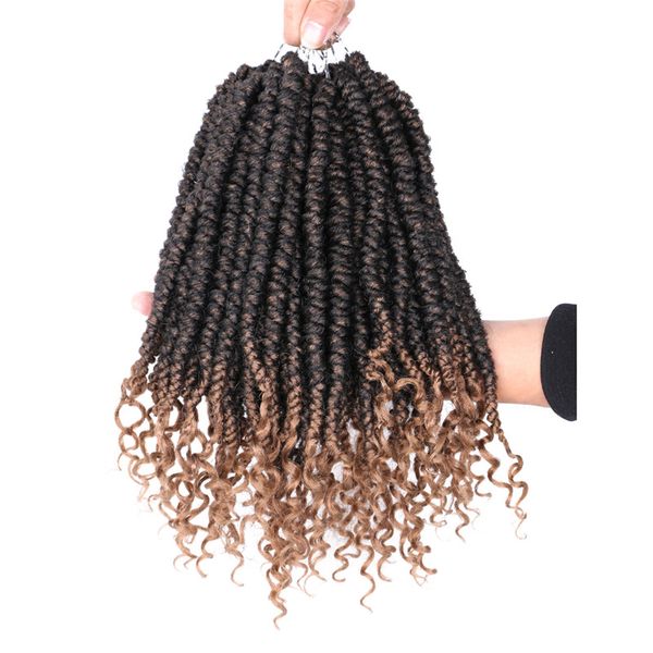 12 polegadas Primavera Senegalês Twist Hair Crochet Tranças Extensão de cabelo sintético para mulheres negras extensões de cabelo em loop profissional LS27