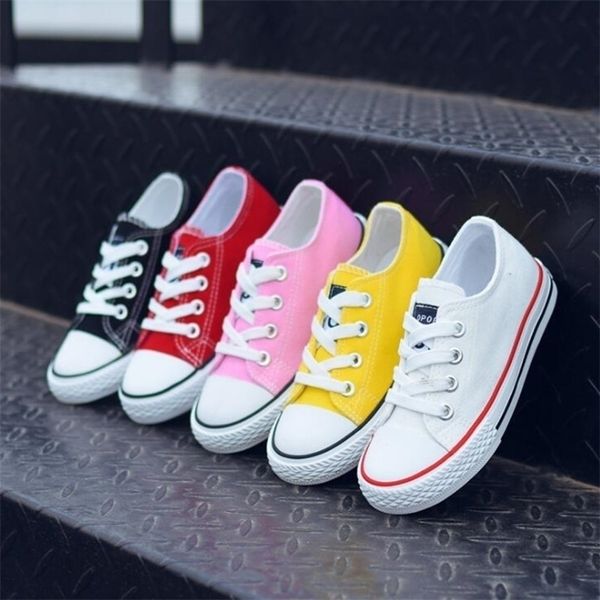 Sneakers Canvas Sapatos de crian￧as Sport Sport Brand Brand Kids For Girls Jeans Jeans Casual Child Flat 221007