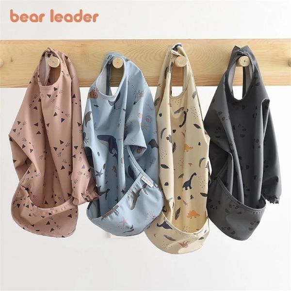 Bibs Burp Cloths Bear Leader младенца детская мультипликационная печать девочки мальчики с длинным рукавом рождены модными детскими аксессуарами милая одежда 221007