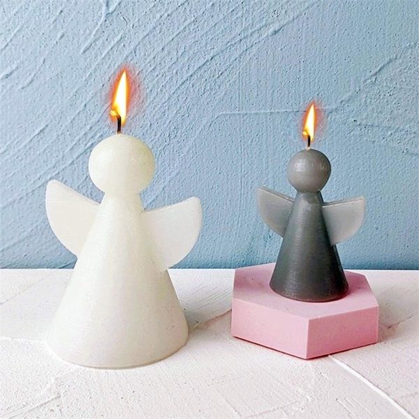 Velas Creative Angel acrílico molde Diy PC aromático Fazendo sabonete molde presentes de natal suprimentos de artesanato decoração 221007