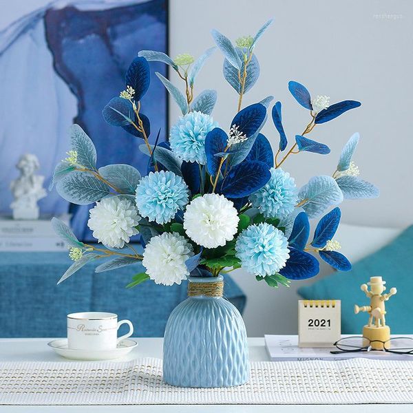 Fiori decorativi Fiore artificiale con vaso Soggiorno in stile mediterraneo Decorazioni per tavolo da pranzo Pianta bonsai Decorazioni per la casa eleganti