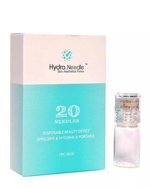 Portatile Hydra Ago Micro Aghi Applicatore Bottiglia di Vetro Siero Iniezione nella Pelle Riutilizzabile Ringiovanimento Della Pelle Anti-Aging Microneedles