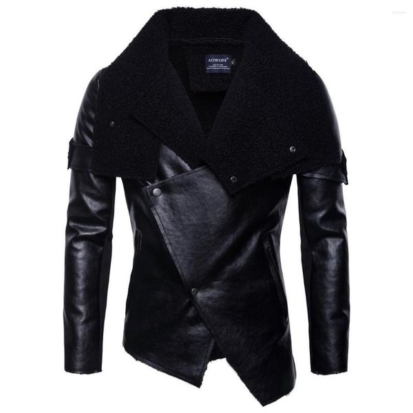 Giacche da uomo 2022 Giacca da moto in pelle da uomo Cappotto lavato personalizzato Capispalla moda maschile