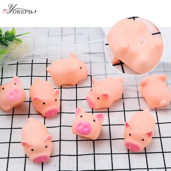 Juegos de fiesta Artesanía 10 piezas Cute Cartoon Piglet Juguetes de alivio de presión Niños Fiesta de cumpleaños Favorece Actividades Pequeños regalos Pink Squeezing Pigs T221008