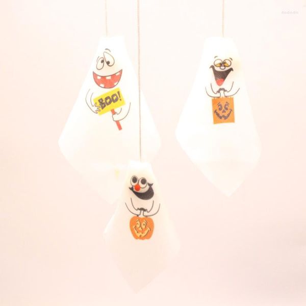 SpookyStyle Ghost Pendants: 15 Fabric Mini Hanging Dolls for Halloween Party Decor, Cake Cards, Pumpkin Homes