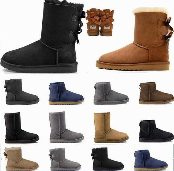 2020 Stivali alti classici da donna WGG di alta qualità Stivali da neve da donna Stivali invernali caldi in pelle di cotto spesso Nuova moda in Australia Scarpe classiche