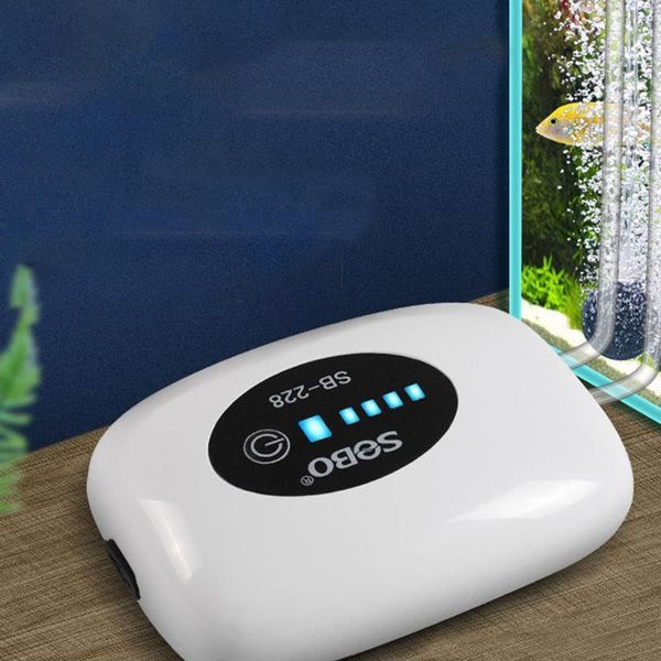 Luftpumpen-Zubehör, tragbare Aquarium-Luftpumpe, Sauerstoffpumpe, wiederaufladbarer USB-Lithium-Akku, für Innen- und Außenbereich, Aquarium, Angeln, Sauerstoffpumpe 2201007