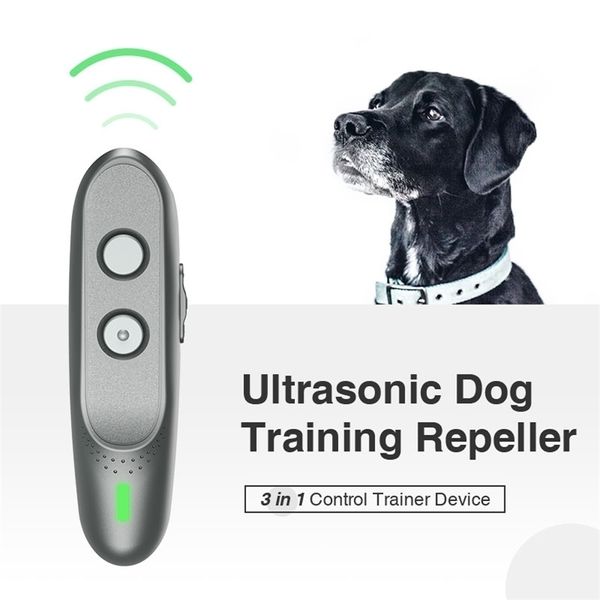 Treinamento de cães Obediência Estic Anti-Barking Stop Bark Collar Ultrassonic Repeller S Pet Dispositivo 221007