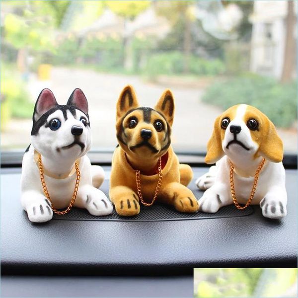 Andere Haushaltsdiverses, Autopuppe, Husky, Beagle, Bernhardiner, Schäferhund, Schüttelkopf, Hundedekoration, Innenausstattung, niedlich, kreatives Geschenk, Tischplatte, Dro Dhjz1