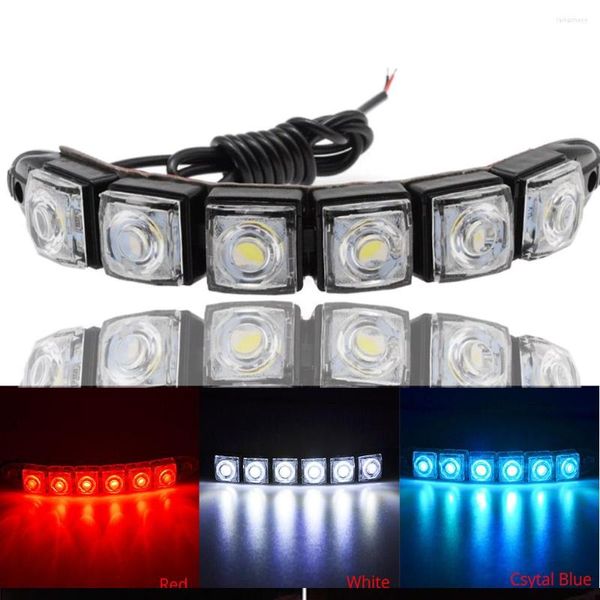 Led-lampe Auto Flexible Silikon Tagfahrlicht 6LED Mit Objektiv DC 12V Weiß Scheinwerfer Scheinwerfer Parkplatz Nebel