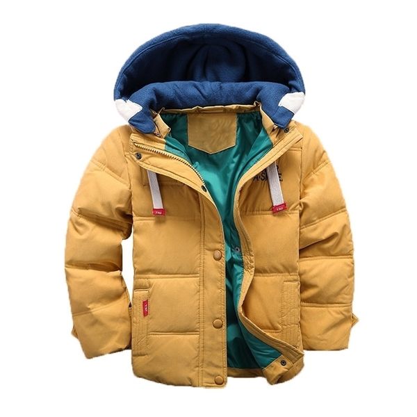 Down Pater Children Parkas 4 10 T Winter Kids Outerwear Boys Canual теплый куртка с капюшоном для твердых слоев 221007