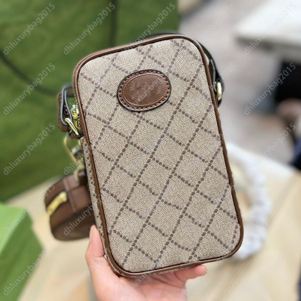 2 pezzi / set classico mini portafoglio a tracolla borse a tracolla vintage borsa per telefono di design borse da uomo borsa in pelle donna porta carte a tracolla portamonete borsa di moda