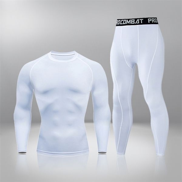 Intimo termico da uomo Inverno Uomo Caldo Primo strato Uomo Undrewear Set Compressione Asciugatura rapida Seconda pelle Long Johns Sport 2 set 221007