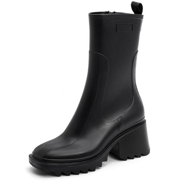 Stivali Betty da donna impermeabili Stivali da pioggia al ginocchio da donna in PVC Stivali da neve in pelliccia da donna invernali