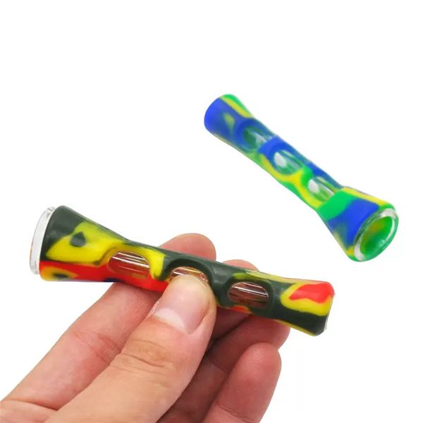 accessorio per fumo Silicone prometheus vaporizzatore per erbe pipistrello da un battitore Tubi per tabacco pipa in vetro nano con PIPE VS Twisty Blunt Smoking