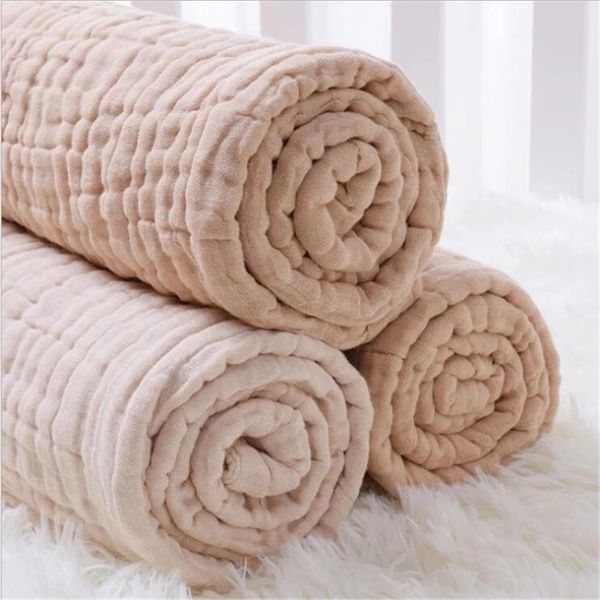 Sacos de dormir 6 camadas Bamboo Cotton Baby Receber Blanket Infant Kids Swaddle Wrap Quilt Cama Capa Muslin 221007