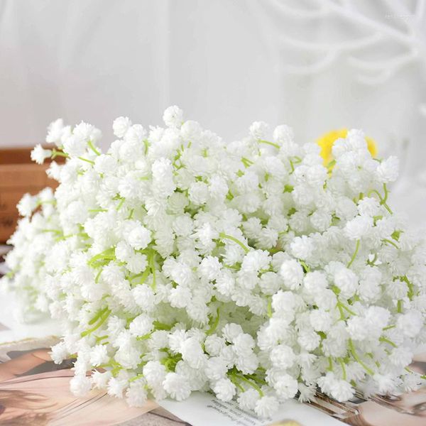 Dekoratif Çiçekler 1/2pcs 20cm Bebekler Nefes Yapay Çiçek Beyaz Plastik Çempsopila Düğün Buket Dekorasyon Ana Sayfa Partisi DIY sahte dekor