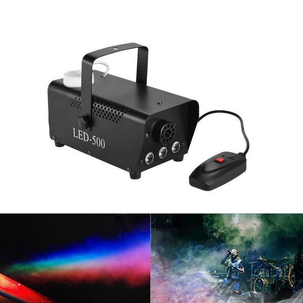 Colorido Máquina de fumaça de nevoeiro de neblina de 400 watts com luzes de cor LED com fio Contrato Controte para Party Live Concert DJ Bar KTV Efeito de palco
