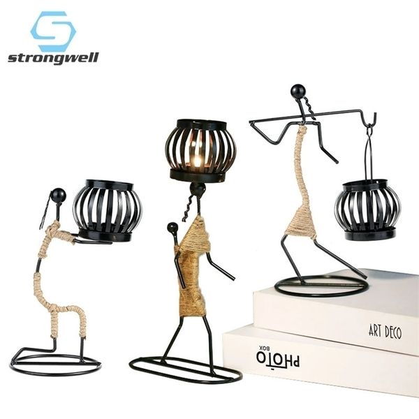 Candele Strongwell Nordic Metal Stick Abstract Caratteri Disterni Scultura decorazione Figurine fatte a mano Decorazioni per la casa Gift 221007