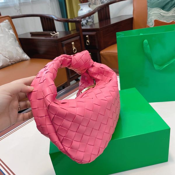 Botegas V Дизайнерская женская сумка через плечо Розовая сумка высокого качества Большой тканый клатч-тоут из натуральной кожи Кошелек Модные сумки через плечо Известный dsfaw