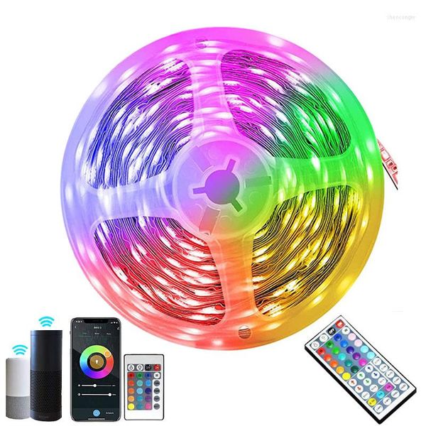 Şeritler LED şerit ışıkları RGB Noel Rengi Değiştiren 12V Işık Kiti 44 Anahtar Ir Remote Wifi