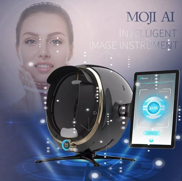 Analisador de pele 3D Digital Magic Mirror Skin Analysis Scanner Machine Detecção Facial Teste de face Ai Inteligente com 13,5 polegadas